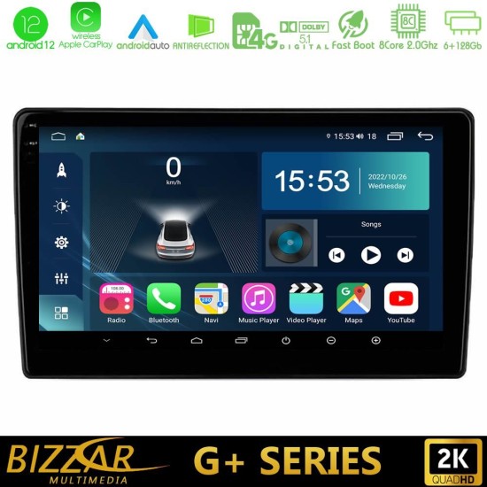 Bizzar G+ Series Alfa Romeo Giulietta 8core Android12 6+128GB Navigation Multimedia Tablet 10" Bizzar G+ Series Alfa Romeo Giulietta 8core Android12 6+128GB Navigation Multimedia Tablet 10"