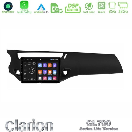 Clarion GL700 Lite Series 8Core Android11 2+32GB Citroen C3/DS3 2009-2016 Navigation Multimedia Tablet 9" Με Carplay & Android Auto