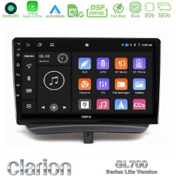 Clarion GL700 Lite Series 8Core Android11 2+32GB Ford Courier 2015-2023 Navigation Multimedia Tablet 9" Με Carplay & Android Auto