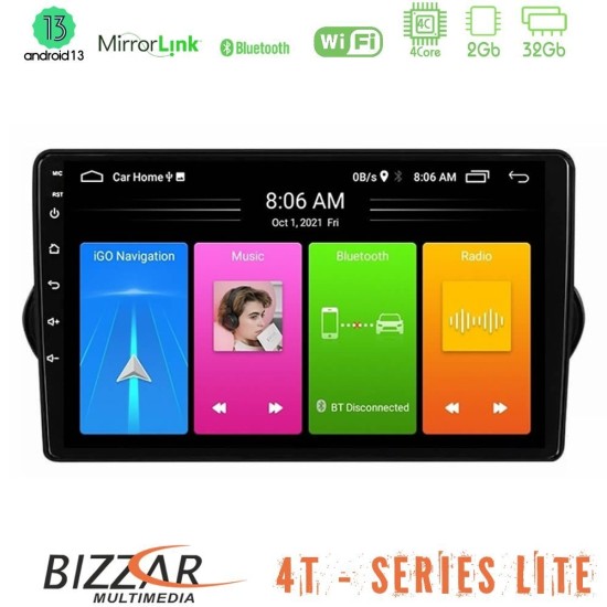 Bizzar 4T Series Fiat Tipo 2015-2022 (Hatchback) 4Core Android13 2+32GB Navigation Multimedia Tablet 9"