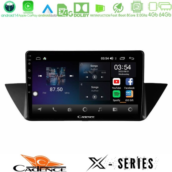 Cadence X Series BMW Χ1 E84 8Core Android 14 4+64GB Navigation Multimedia Tablet 10" Cadence X Series BMW Χ1 E84 8Core Android 14 4+64GB Navigation Multimedia Tablet 10"