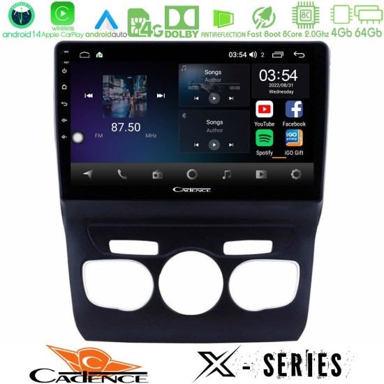 Cadence X Series Citroen C4L 8core Android 14 4+64GB Navigation Multimedia Tablet 10" Cadence X Series Citroen C4L 8core Android 14 4+64GB Navigation Multimedia Tablet 10"