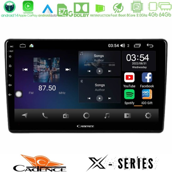 Cadence X Series Peugeot Partner / Citroen Berlingo 2008-2018 8Core Android 14 4+64GB Navigation Multimedia Tablet 9"
