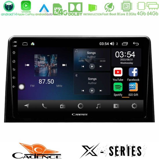 Cadence X Series Peugeot Partner / Citroen Berlingo 2020-> 8Core Android 14 4+64GB Navigation Multimedia Tablet 10"