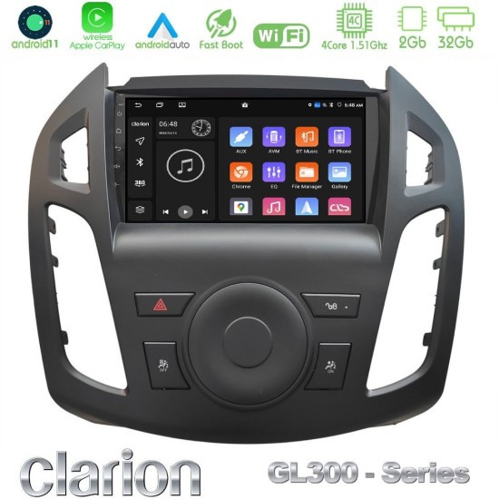 Clarion GL300 Series 4Core Android11 2+32GB Ford Transit Connect Navigation Multimedia Tablet 9" Με Carplay & Android Auto Clarion GL300 Series 4Core Android11 2+32GB Ford Transit Connect Navigation Multimedia Tablet 9" Με Carplay & Android Auto
