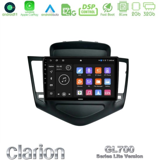 Clarion GL700 Lite Series 8Core Android11 2+32GB Chevrolet Cruze 2009-2012 Navigation Multimedia Tablet 9" Με Carplay & Android Auto Clarion GL700 Lite Series 8Core Android11 2+32GB Chevrolet Cruze 2009-2012 Navigation Multimedia Tablet 9" Με Carplay & Android Auto