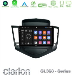 Clarion GL300 Series 4Core Android11 2+32GB Chevrolet Cruze 2009-2012 Navigation Multimedia Tablet 9" Με Carplay & Android Auto Clarion GL300 Series 4Core Android11 2+32GB Chevrolet Cruze 2009-2012 Navigation Multimedia Tablet 9" Με Carplay & Android Auto