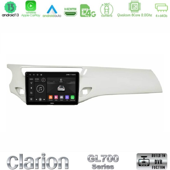 Clarion GL700 Series 8Core Android13 4+64GB Citroen C3 2009-2016 Navigation Multimedia Tablet 9" Με Carplay & Android Auto Clarion GL700 Series 8Core Android13 4+64GB Citroen C3 2009-2016 Navigation Multimedia Tablet 9" Με Carplay & Android Auto