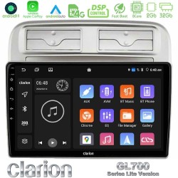 Clarion GL700 Lite Series 8Core Android11 2+32GB Fiat Grande Punto 2006-2011 Navigation Multimedia Tablet 9" Με Carplay & Android Auto