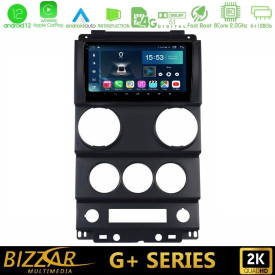 Bizzar G+ Series Jeep Wrangler 2008-2010 8core Android12 6+128GB Navigation Multimedia Tablet 9" Bizzar G+ Series Jeep Wrangler 2008-2010 8core Android12 6+128GB Navigation Multimedia Tablet 9"
