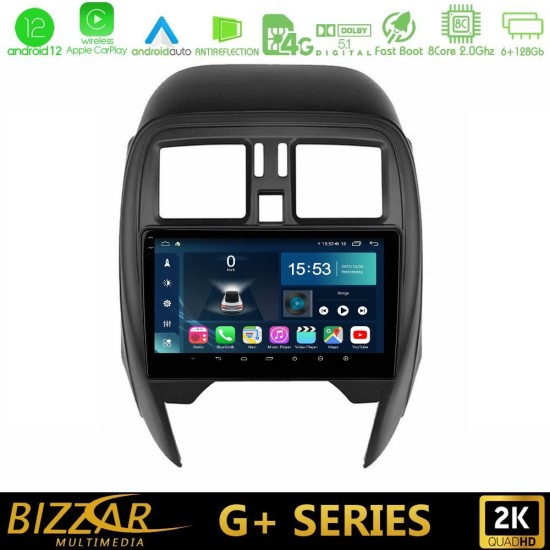Bizzar G+ Series Nissan Micra 2013-2016 8core Android12 6+128GB Navigation Multimedia Tablet 9" Bizzar G+ Series Nissan Micra 2013-2016 8core Android12 6+128GB Navigation Multimedia Tablet 9"
