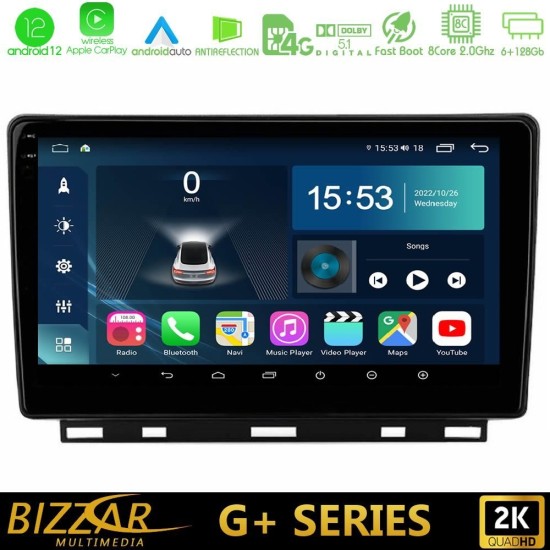 Bizzar G+ Series Renault Clio 5 2020-2024 8core Android12 6+128GB Navigation Multimedia Tablet 9"