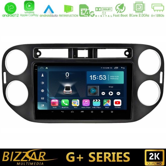 Bizzar G+ Series VW Tiguan (23mm alarm button) 8core Android12 6+128GB Navigation Multimedia Tablet 9"