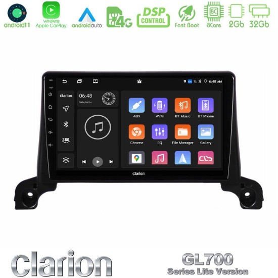 Clarion GL700 Lite Series 8Core Android11 2+32GB Peugeot 3008/5008 2017-2023 Navigation Multimedia Tablet 9" Με Carplay & Android Auto Clarion GL700 Lite Series 8Core Android11 2+32GB Peugeot 3008/5008 2017-2023 Navigation Multimedia Tablet 9" Με Carplay & Android Auto