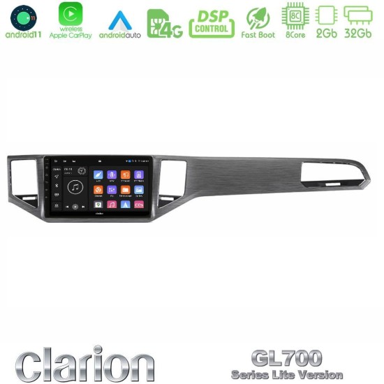 Clarion GL700 Lite Series 8Core Android11 2+32GB VW Sportsvan 2014-2020 Navigation Multimedia Tablet 9" Με Carplay & Android Auto