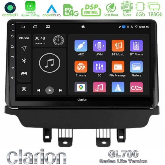 Clarion GL700 Lite Series 8Core Android11 6+128GB Mazda 2 2014-2021 Navigation Multimedia Tablet 9" Με Carplay & Android Auto