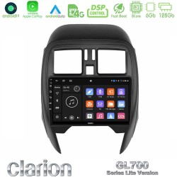 Clarion GL700 Lite Series 8Core Android11 6+128GB Nissan Micra 2013-2016 Navigation Multimedia Tablet 9" Με Carplay & Android Auto