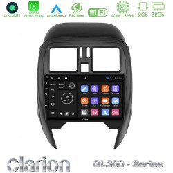 Clarion GL300 Series 4Core Android11 2+32GB Nissan Micra 2013-2016 Navigation Multimedia Tablet 9" Με Carplay & Android Auto Clarion GL300 Series 4Core Android11 2+32GB Nissan Micra 2013-2016 Navigation Multimedia Tablet 9" Με Carplay & Android Auto