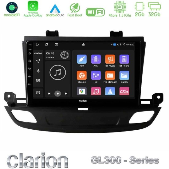 Clarion GL300 Series 4Core Android11 2+32GB Opel Insignia 2 2017-2020 Navigation Multimedia Tablet 9" Με Carplay & Android Auto Clarion GL300 Series 4Core Android11 2+32GB Opel Insignia 2 2017-2020 Navigation Multimedia Tablet 9" Με Carplay & Android Auto