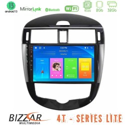 Bizzar 4T Series Nissan Pulsar 2015-2018 4Core Android13 2+32GB Navigation Multimedia Tablet 9"