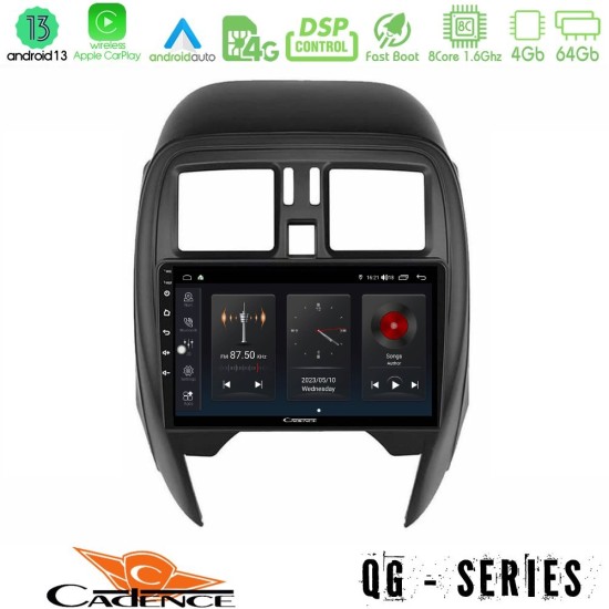 Cadence QG Series 8Core Android13 4+64GB Nissan Micra 2013-2016 Navigation Multimedia Tablet 9" Cadence QG Series 8Core Android13 4+64GB Nissan Micra 2013-2016 Navigation Multimedia Tablet 9"