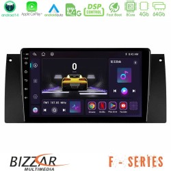 Bizzar F Series 8Core Android14 4+64GB  BMW 5 Series  (E39) / X5 (E53) Navigation Multimedia Tablet 9" Με Carplay & Android Auto