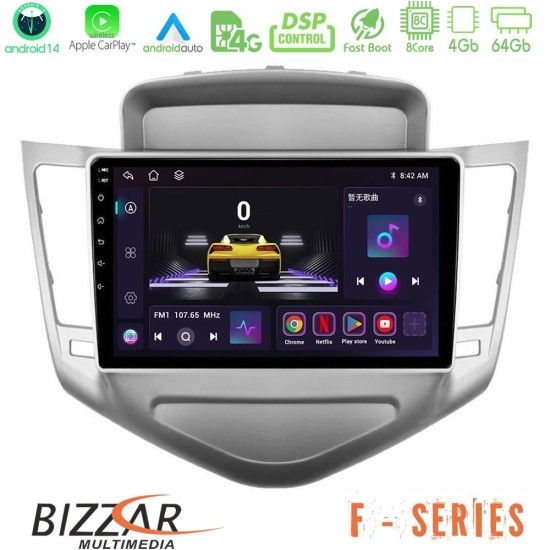 Bizzar F Series 8Core Android14 4+64GB Chevrolet Cruze 2009-2012 Navigation Multimedia Tablet 9" Με Carplay & Android Auto Bizzar F Series 8Core Android14 4+64GB Chevrolet Cruze 2009-2012 Navigation Multimedia Tablet 9" Με Carplay & Android Auto