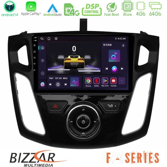 Bizzar F Series 8Core Android14 4+64GB  Ford Focus 2012-2018 Navigation Multimedia Tablet 9" Με Carplay & Android Auto