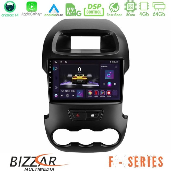 Bizzar F Series 8Core Android14 4+64GB  Ford Ranger 2012-2016 Navigation Multimedia Tablet 9" Με Carplay & Android Auto