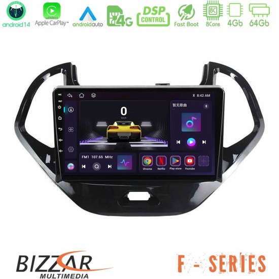 Bizzar F Series 8Core Android14 4+64GB Ford KA 2014-2020 Navigation Multimedia Tablet 9" Με Carplay & Android Auto Bizzar F Series 8Core Android14 4+64GB Ford KA 2014-2020 Navigation Multimedia Tablet 9" Με Carplay & Android Auto