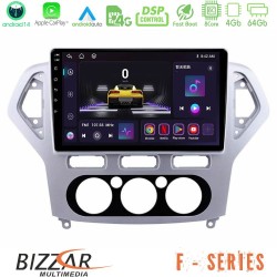 Bizzar F Series 8Core Android14 4+64GB  Ford Mondeo 2007-2010 Manual A/C Navigation Multimedia Tablet 10" Με Carplay & Android Auto