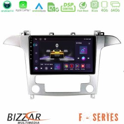 Bizzar F Series 8Core Android14 4+64GB  Ford S-Max 2006-2012 Navigation Multimedia Tablet 9" Με Carplay & Android Auto