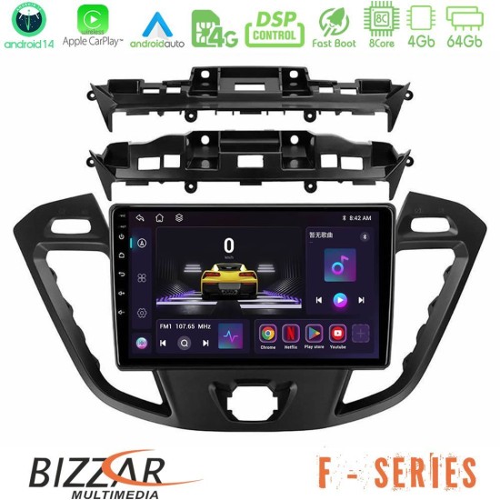 Bizzar F Series 8Core Android14 4+64GB  Ford Transit Custom/Tourneo Custom Navigation Multimedia Tablet 9" Με Carplay & Android Auto