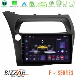 Bizzar F Series 8Core Android14 4+64GB Honda Civic Hatchback 2006-2011 Navigation Multimedia Tablet 9" Με Carplay & Android Auto