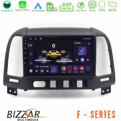 Bizzar F Series 8Core Android14 4+64GB Hyundai Santa Fe 2006-2013 Navigation Multimedia Tablet 10" Με Carplay & Android Auto