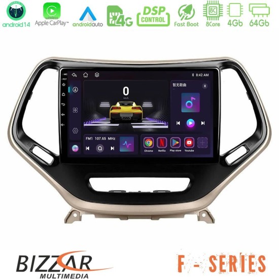Bizzar F Series 8Core Android14 4+64GB Jeep Cherokee 2014-2019 Navigation Multimedia Tablet 9" Με Carplay & Android Auto Bizzar F Series 8Core Android14 4+64GB Jeep Cherokee 2014-2019 Navigation Multimedia Tablet 9" Με Carplay & Android Auto