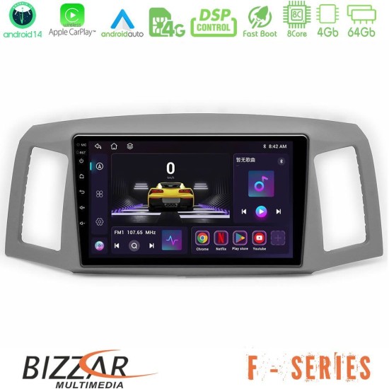 Bizzar F Series 8Core Android14 4+64GB Jeep Grand Cherokee 2005-2007 Navigation Multimedia Tablet 10" Με Carplay & Android Auto Bizzar F Series 8Core Android14 4+64GB Jeep Grand Cherokee 2005-2007 Navigation Multimedia Tablet 10" Με Carplay & Android Auto
