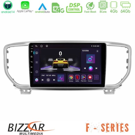 Bizzar F Series 8Core Android14 4+64GB Kia Sportage 2018-2021 Navigation Multimedia Tablet 9" Με Carplay & Android Auto Bizzar F Series 8Core Android14 4+64GB Kia Sportage 2018-2021 Navigation Multimedia Tablet 9" Με Carplay & Android Auto
