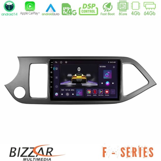 Bizzar F Series 8Core Android14 4+64GB  Kia Picanto Navigation Multimedia Tablet 9" Με Carplay & Android Auto
