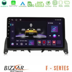 Bizzar F Series 8Core Android14 4+64GB  Mercedes C Class W204 Navigation Multimedia Tablet 9" Με Carplay & Android Auto