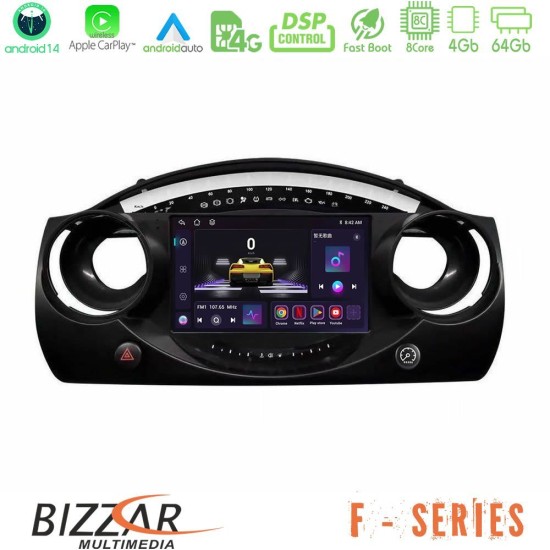 Bizzar F Series 8Core Android14 4+64GB Mini Cooper R50 Navigation Multimedia Tablet 9" Με Carplay & Android Auto Bizzar F Series 8Core Android14 4+64GB Mini Cooper R50 Navigation Multimedia Tablet 9" Με Carplay & Android Auto