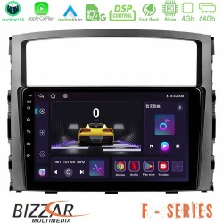 Bizzar F Series 8Core Android14 4+64GB  Mitsubishi Pajero 2008-2009 Navigation Multimedia Tablet 9" Με Carplay & Android Auto