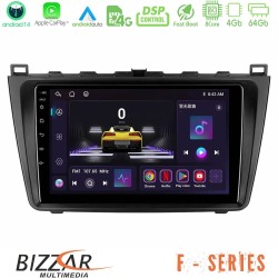 Bizzar F Series 8Core Android14 4+64GB  Mazda 6 2008-2012 Navigation Multimedia Tablet 9" Με Carplay & Android Auto