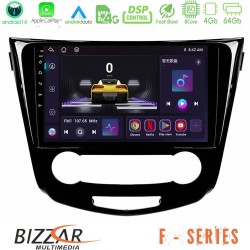 Bizzar F Series 8Core Android14 4+64GB  Nissan Qashqai J11 (Manual A/C) Navigation Multimedia Tablet 10" Με Carplay & Android Auto