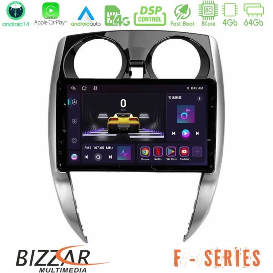 Bizzar F Series 8Core Android14 4+64GB Nissan Note 2013-2018 Navigation Multimedia Tablet 10" Με Carplay & Android Auto Bizzar F Series 8Core Android14 4+64GB Nissan Note 2013-2018 Navigation Multimedia Tablet 10" Με Carplay & Android Auto