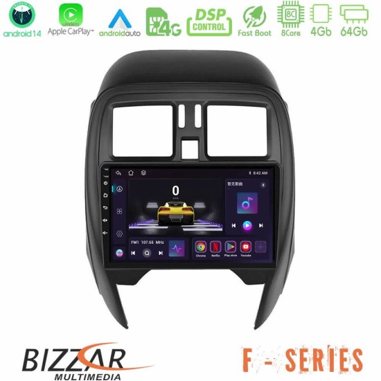 Bizzar F Series 8Core Android14 4+64GB Nissan Micra 2013-2016 Navigation Multimedia Tablet 9" Με Carplay & Android Auto Bizzar F Series 8Core Android14 4+64GB Nissan Micra 2013-2016 Navigation Multimedia Tablet 9" Με Carplay & Android Auto