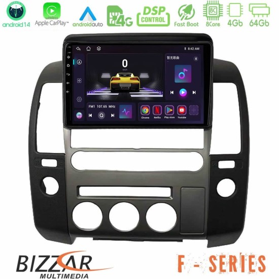 Bizzar F Series 8Core Android14 4+64GB   Nissan Navara D40 2006-2012 (με εργ.οθόνη) Navigation Multimedia Tablet 9" Με Carplay & Android Auto