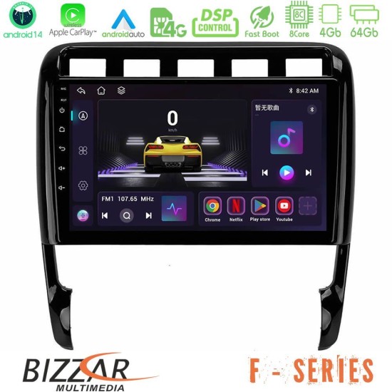 Bizzar F Series 8Core Android14 4+64GB Porsche Cayenne 2003-2010 Navigation Multimedia Tablet 9" Με Carplay & Android Auto Bizzar F Series 8Core Android14 4+64GB Porsche Cayenne 2003-2010 Navigation Multimedia Tablet 9" Με Carplay & Android Auto