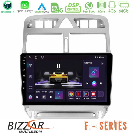 Bizzar F Series 8Core Android14 4+64GB Peugeot 307 2002-2008 Navigation Multimedia Tablet 9" Με Carplay & Android Auto Bizzar F Series 8Core Android14 4+64GB Peugeot 307 2002-2008 Navigation Multimedia Tablet 9" Με Carplay & Android Auto