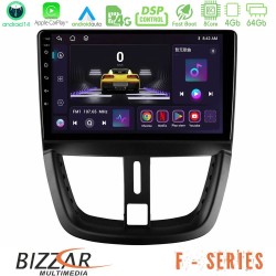 Bizzar F Series 8Core Android14 4+64GB  Peugeot 207 Navigation Multimedia Tablet 9" Με Carplay & Android Auto